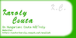 karoly csuta business card